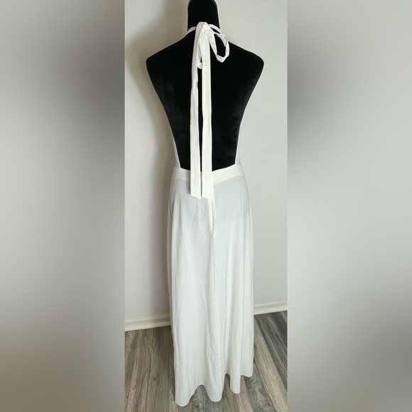 White Halter Maxi Dress - Picture 2 of 2